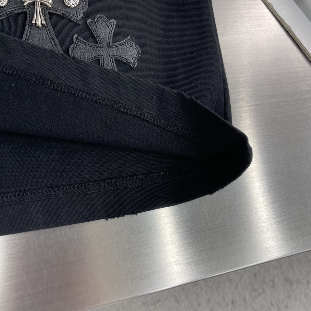 CH 克罗心 十字贴布元素短T棉感舒适度强皮质金属logo重工低调的时尚吖男女同款尺码：S-XL