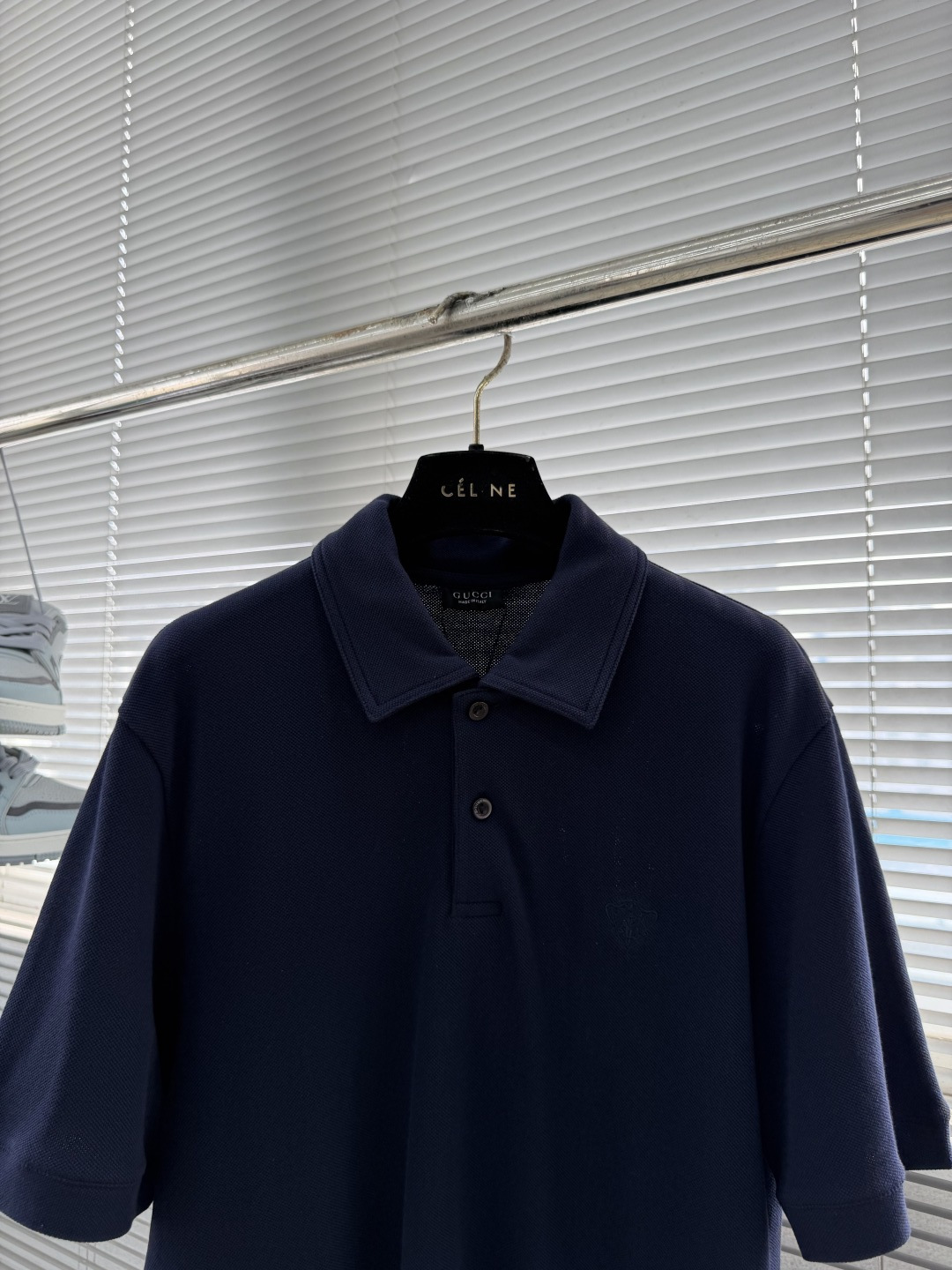 -GUCC 饰刺绣珠地棉翻领T恤。这款单品灵感源自La Famiglia的