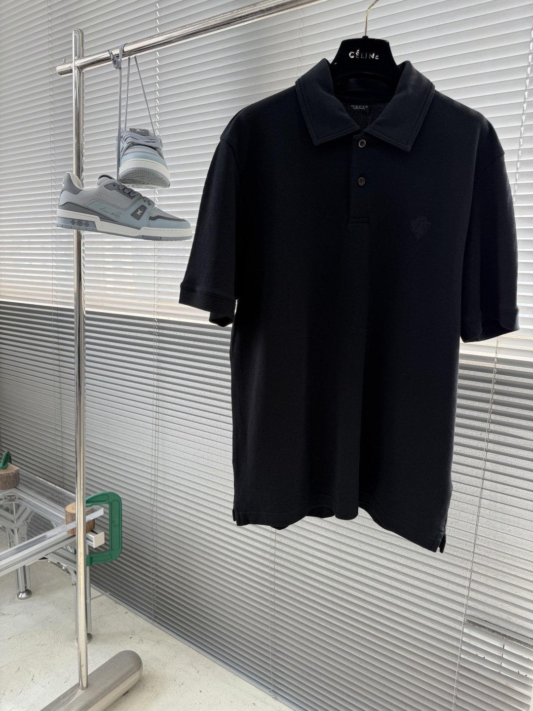 -GUCC 饰刺绣珠地棉翻领T恤。这款单品灵感源自La Famiglia的