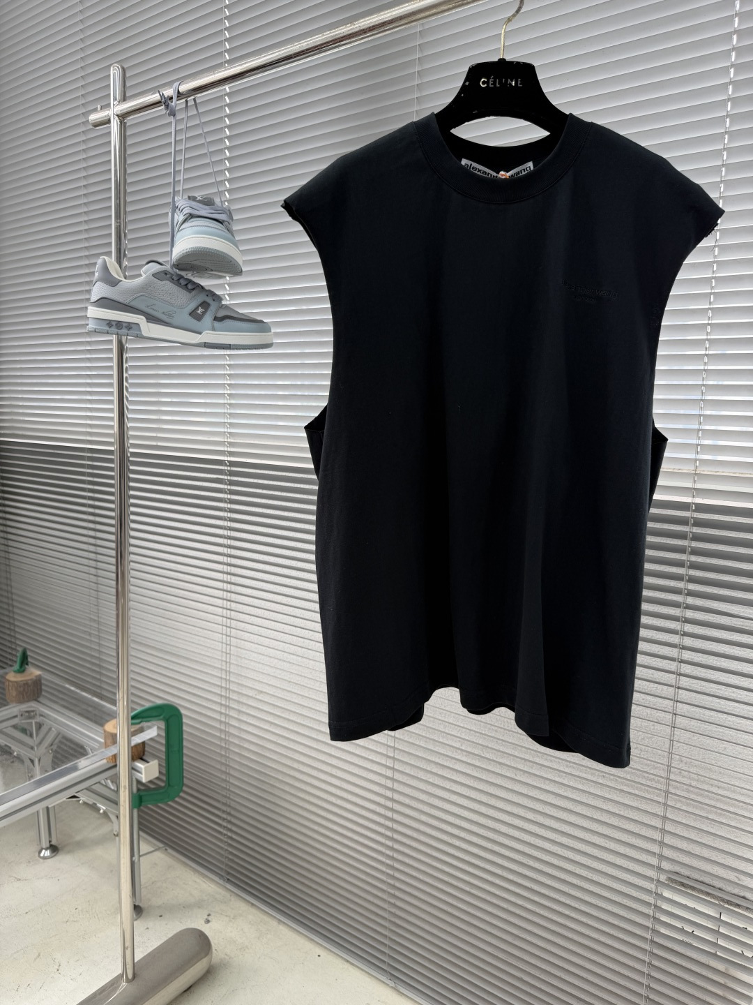 -Alexander Wang 徽标刺绣坎肩背心定制高支长绒棉 细腻柔软 舒适亲肤 以纯净无杂的本白为底