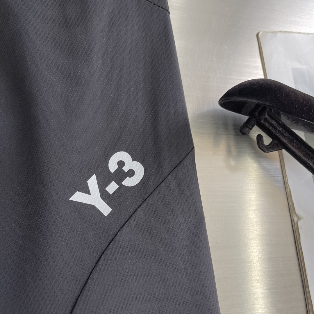 -Y-3 新款 工装长裤定制3M反光抽绳调节腰带反光logo印花➕织麦设计装饰 四位定点打褶呈现直筒阔腿