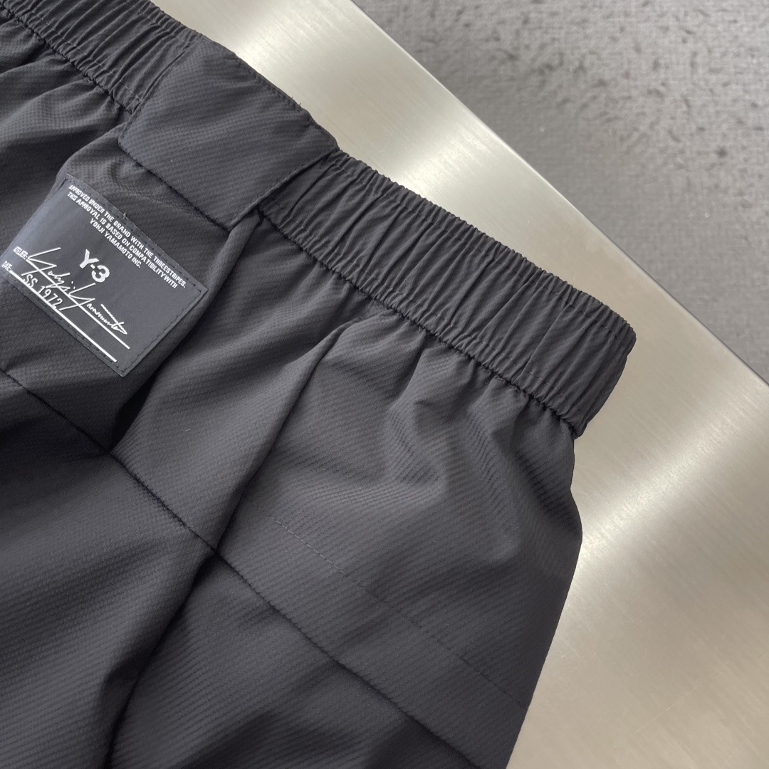 -Y-3 新款 工装长裤定制3M反光抽绳调节腰带反光logo印花➕织麦设计装饰 四位定点打褶呈现直筒阔腿