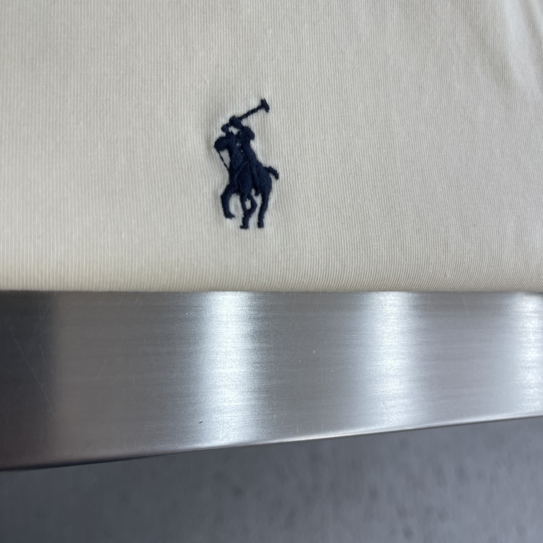 -RaLoro Pianah Lauren 26ss新款 纯色Logo刺绣直筒圆领短袖 T恤 男女同款码