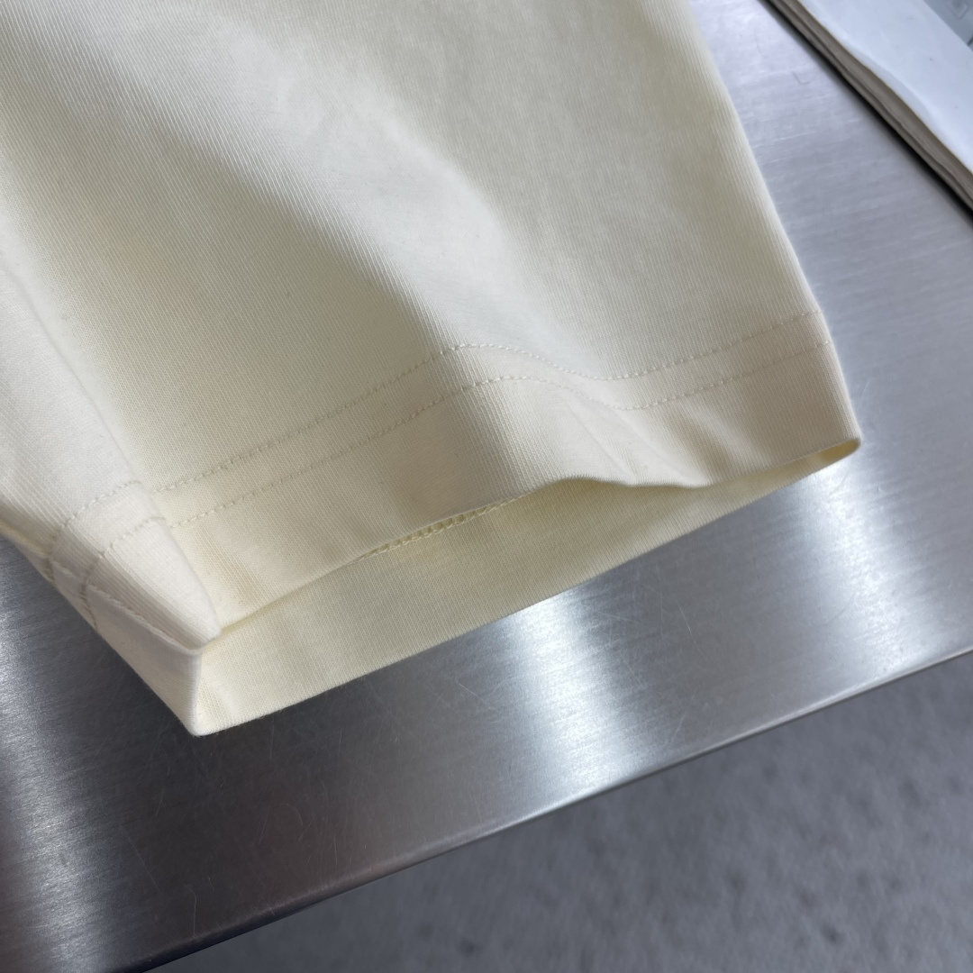 -RaLoro Pianah Lauren 26ss新款 纯色Logo刺绣直筒圆领短袖 T恤 男女同款码