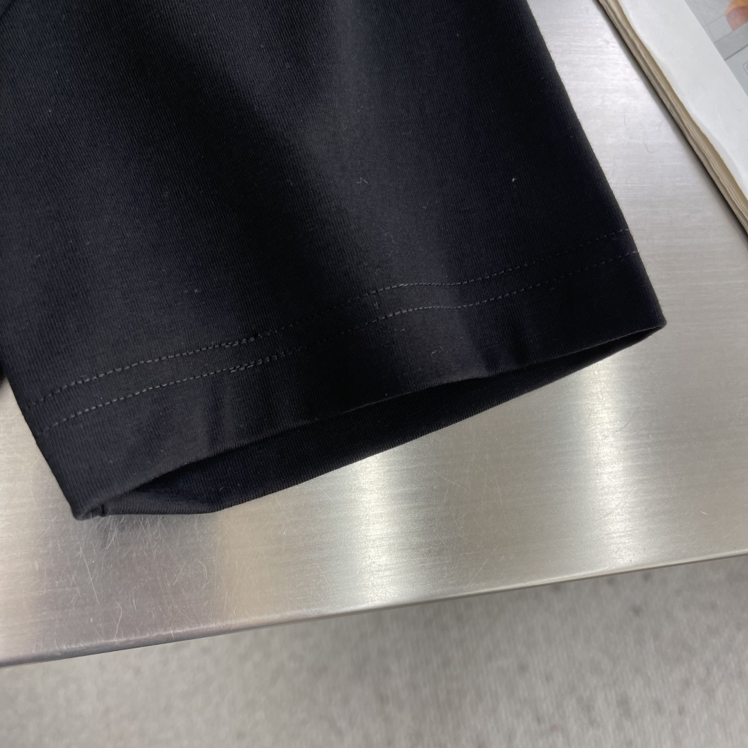 -RaLoro Pianah Lauren 26ss新款 纯色Logo刺绣直筒圆领短袖 T恤 男女同款码