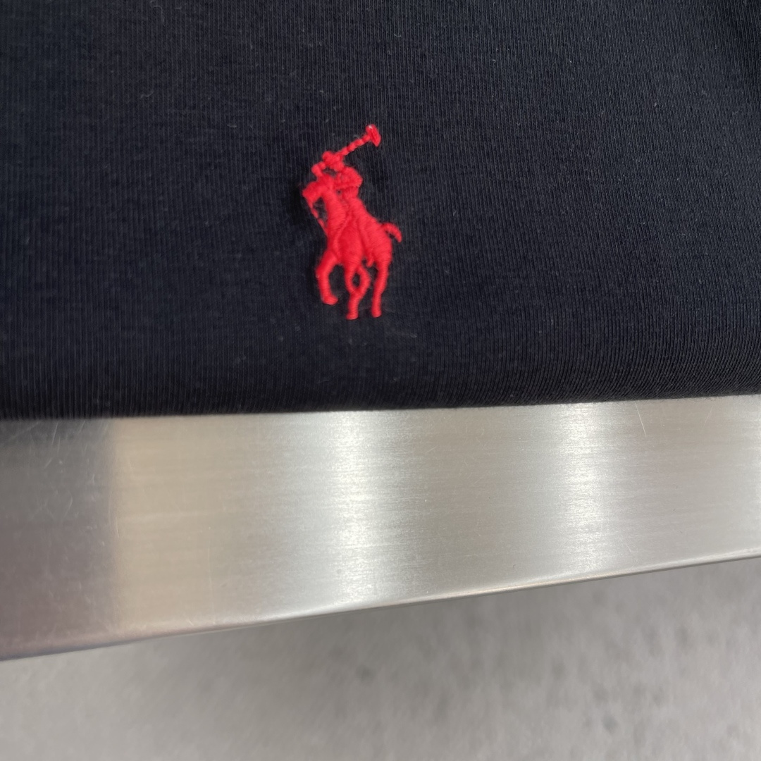 -RaLoro Pianah Lauren 26ss新款 纯色Logo刺绣直筒圆领短袖 T恤 男女同款码