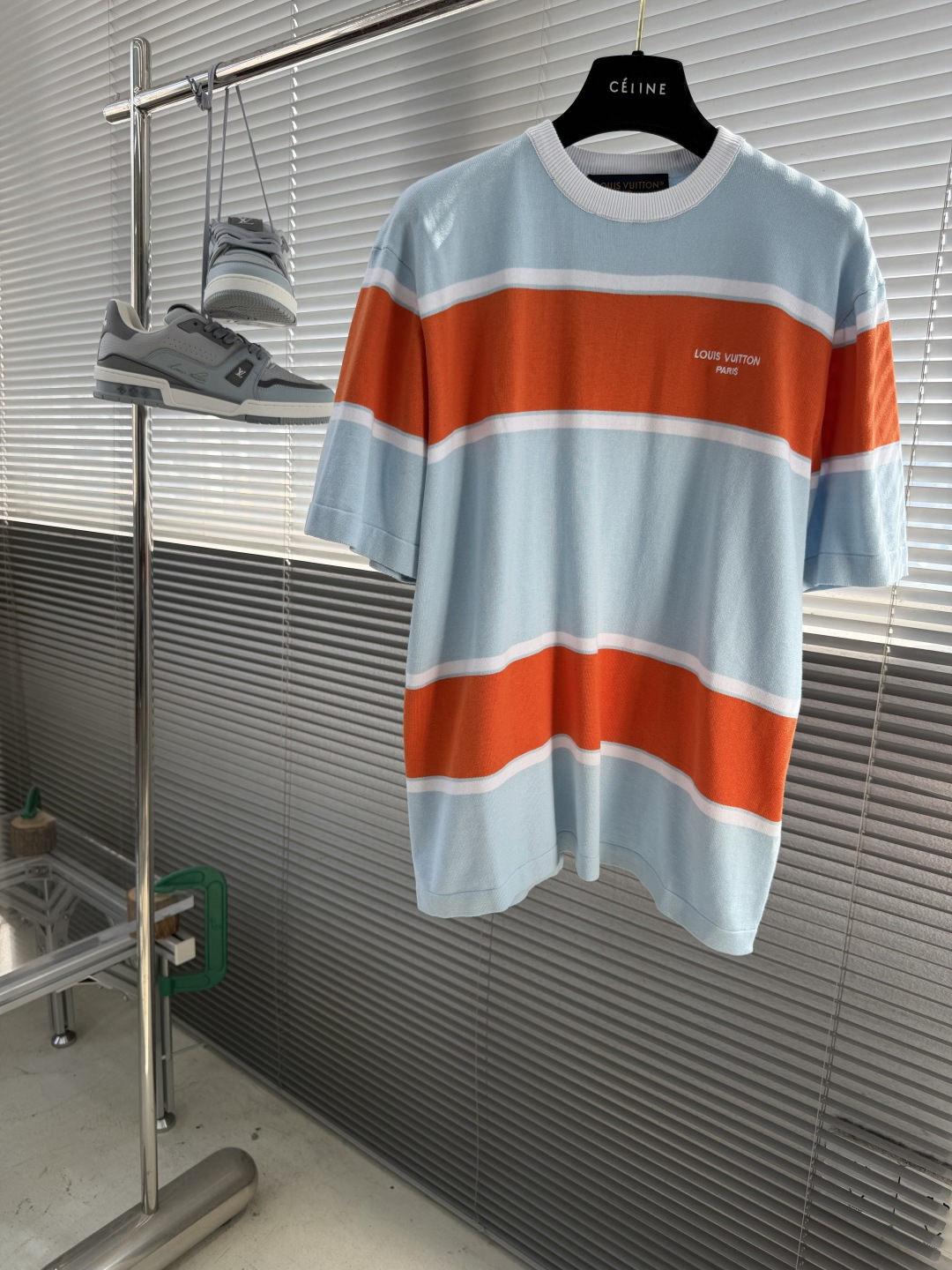 -驴牌 26ss新款圆领条纹拼色短袖 T恤 男款 高版本。码数：XS.S.M.L衣长68707274胸围