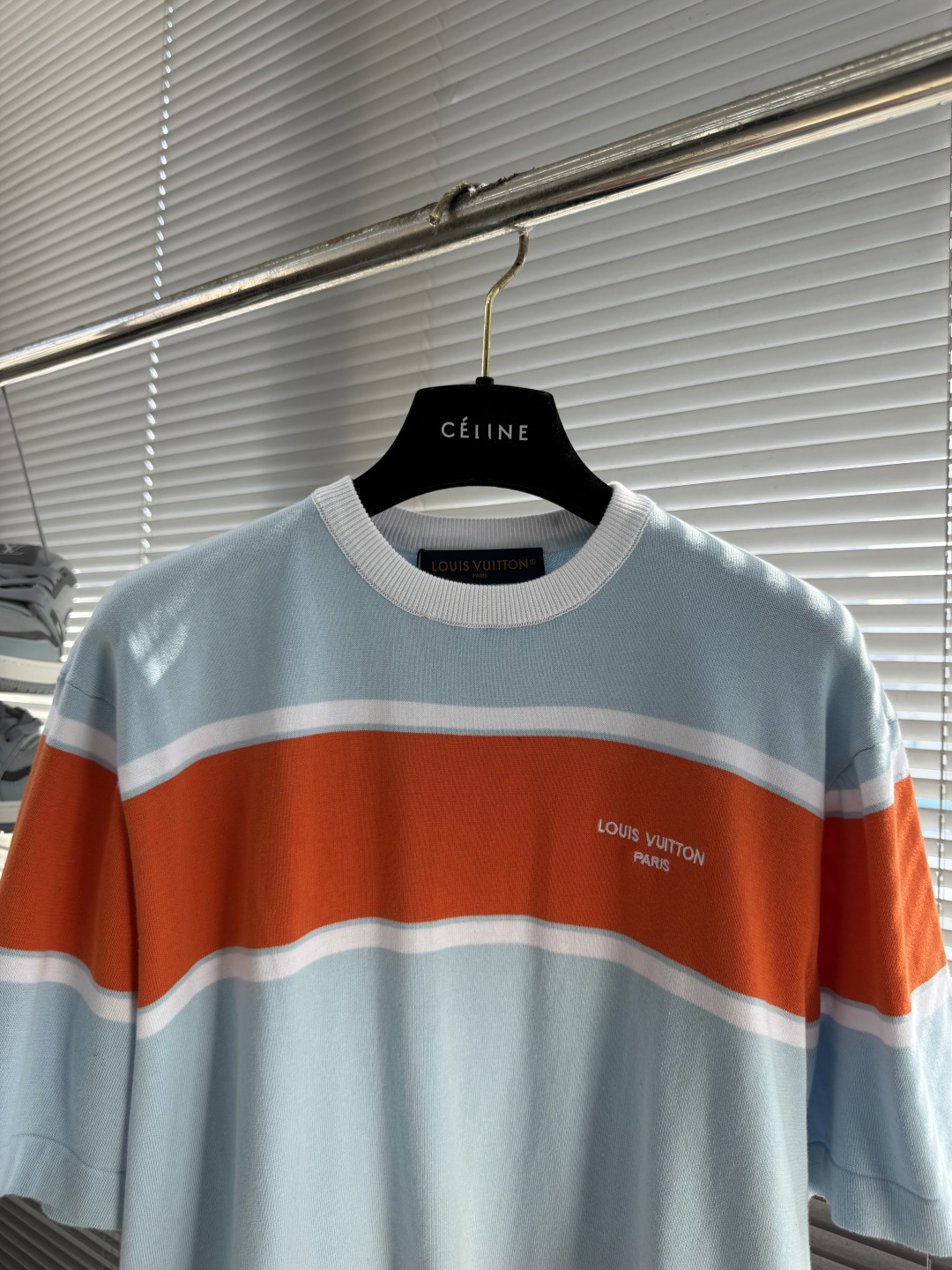 -驴牌 26ss新款圆领条纹拼色短袖 T恤 男款 高版本。码数：XS.S.M.L衣长68707274胸围