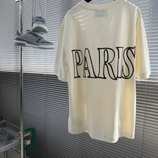 -Ami Paris 字母印花箱型短袖定制云感呼吸棉,透气抗皱,舒适贴肤,一抹奶霜白惊艳亮相,法式 -Ami Paris 字母印花箱型短袖定制云感呼吸棉,透气抗皱,舒适贴肤,一抹奶霜白惊艳亮相,法式