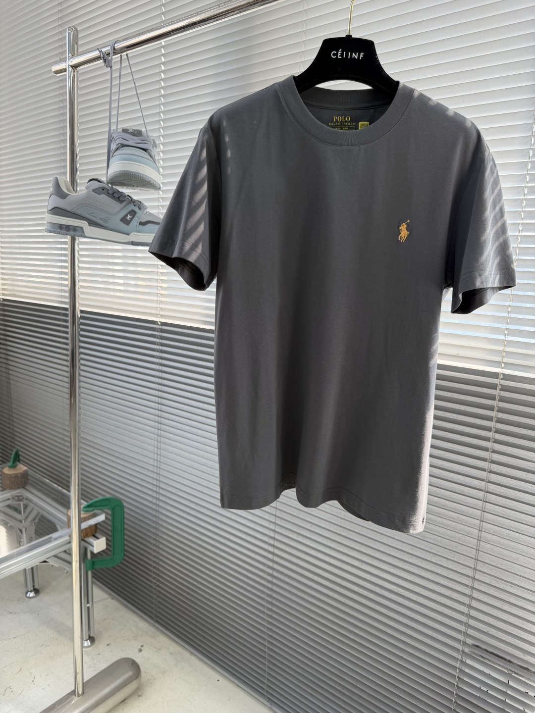 -RaLoro Pianah Lauren 26ss新款 纯色Logo刺绣直筒圆领短袖 T恤 男女同款码