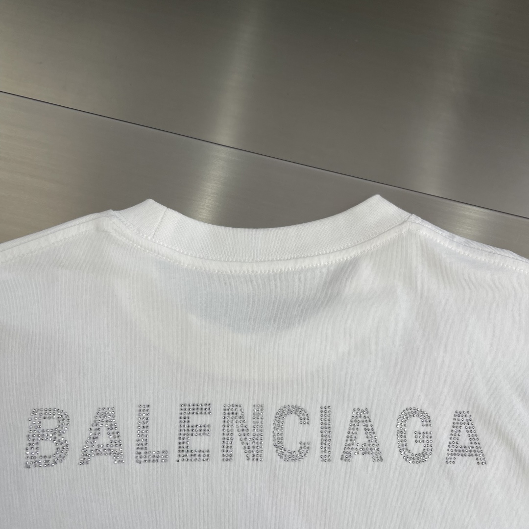 -Balenciag     烫钻字母logo短Tbulingbuling钻钻工艺闪闪发光时尚感拉满搭配