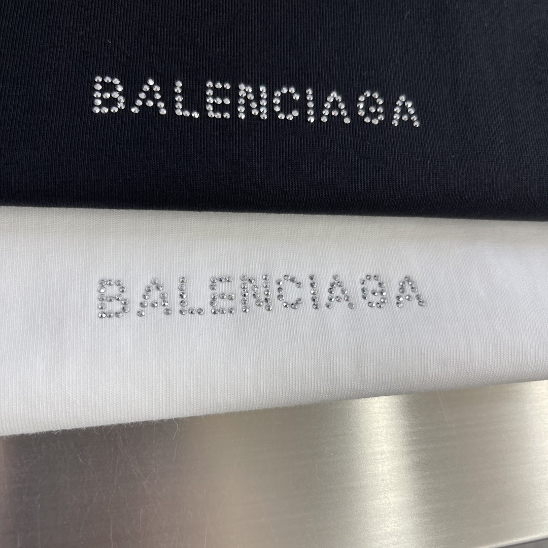 -Balenciag     烫钻字母logo短Tbulingbuling钻钻工艺闪闪发光时尚感拉满搭配