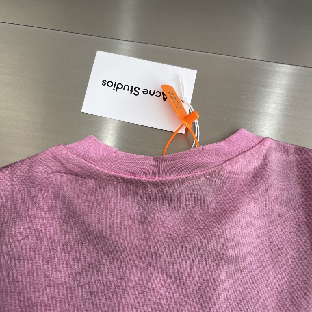 -Acne Studios    喷绘做旧徽标长袖定制云绒爽滑雪感棉 垂感爽滑 细腻透气 一抹奶白悄然绽