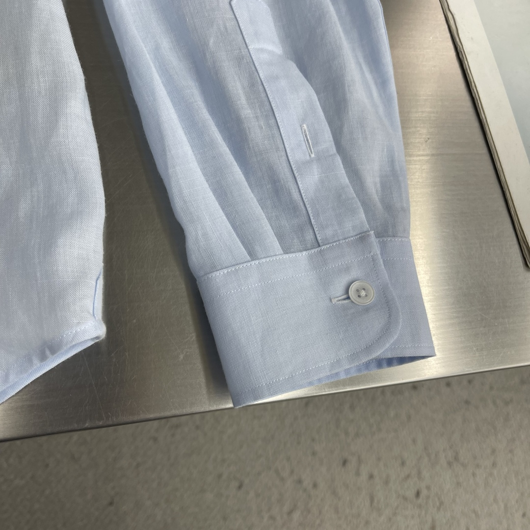 Loro Piana 春夏新款男士亚麻衬衫,老钱风氛围感直接拉满 5