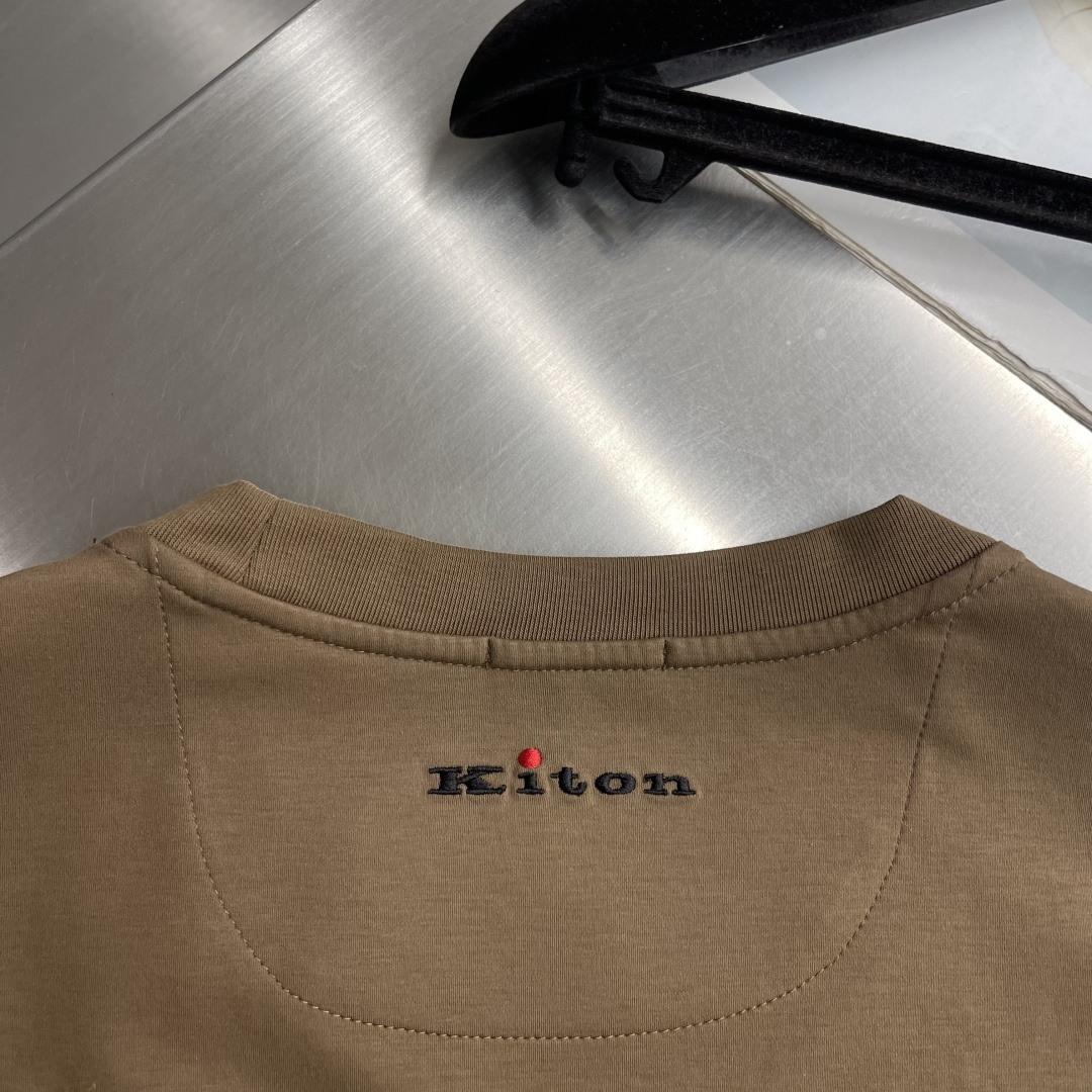 -Kiton     26ss春夏新款休闲圆领T恤高端主线系列，高品控老钱们的挚爱经典调性的短袖，延续一