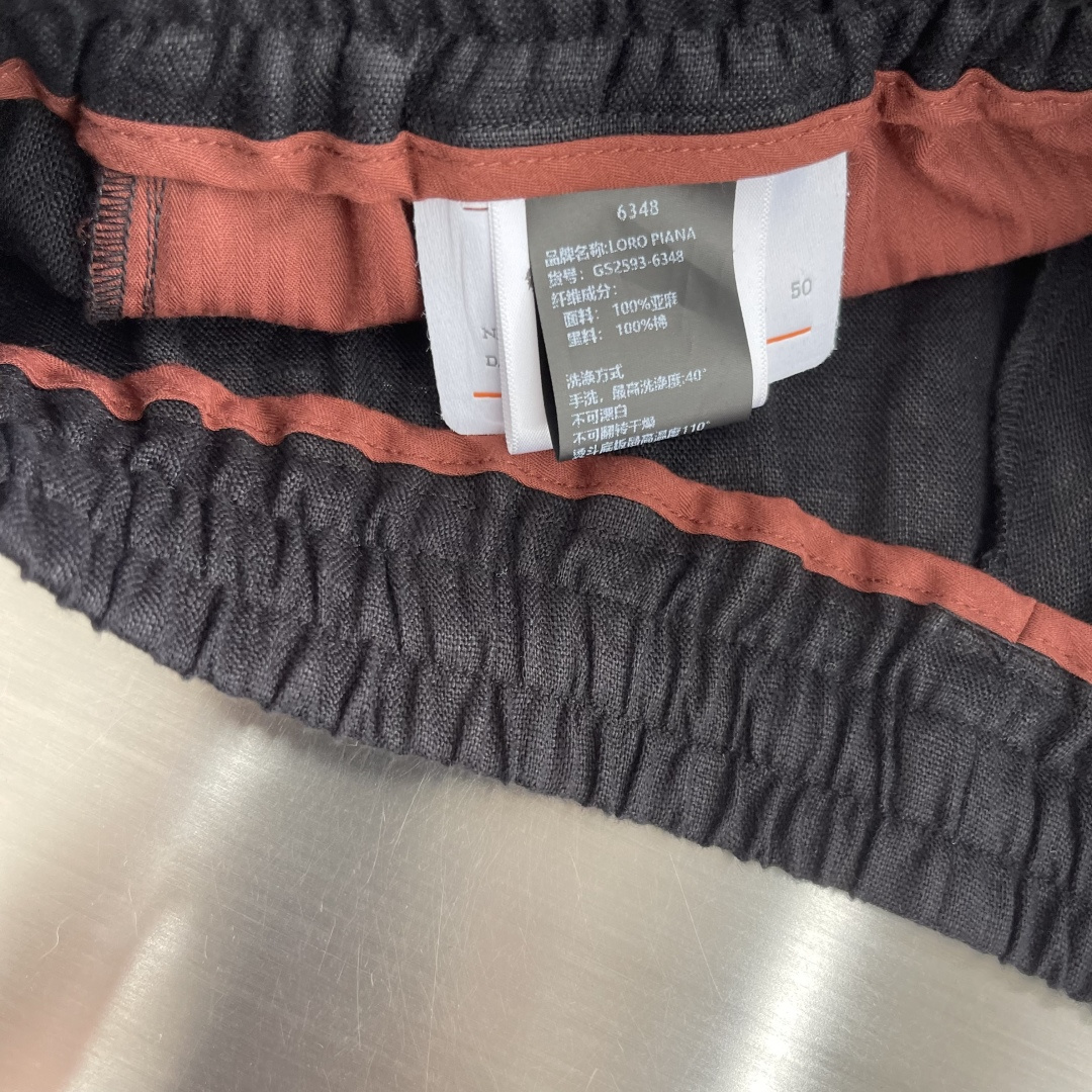-Loro Piana     100%亚麻抽绳休闲裤｜自然呼吸感，定义夏日自在精选100%天然亚麻面料