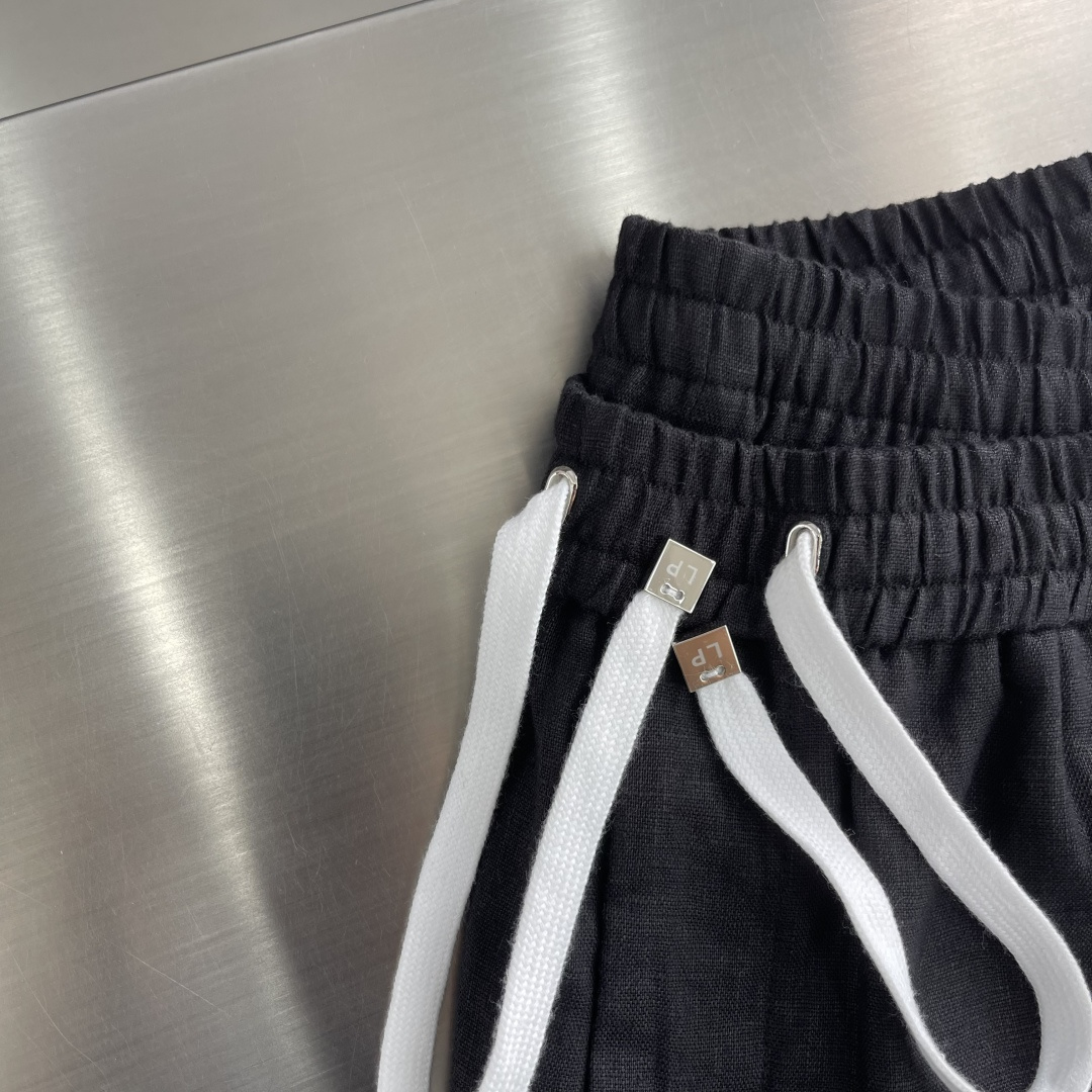 -Loro Piana     100%亚麻抽绳休闲裤｜自然呼吸感，定义夏日自在精选100%天然亚麻面料
