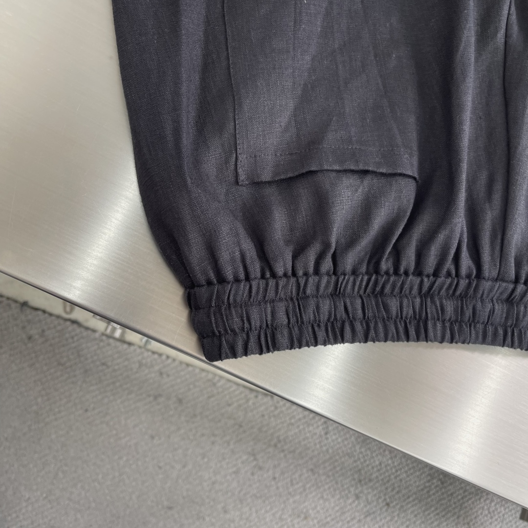 -Loro Piana     100%亚麻抽绳休闲裤｜自然呼吸感，定义夏日自在精选100%天然亚麻面料