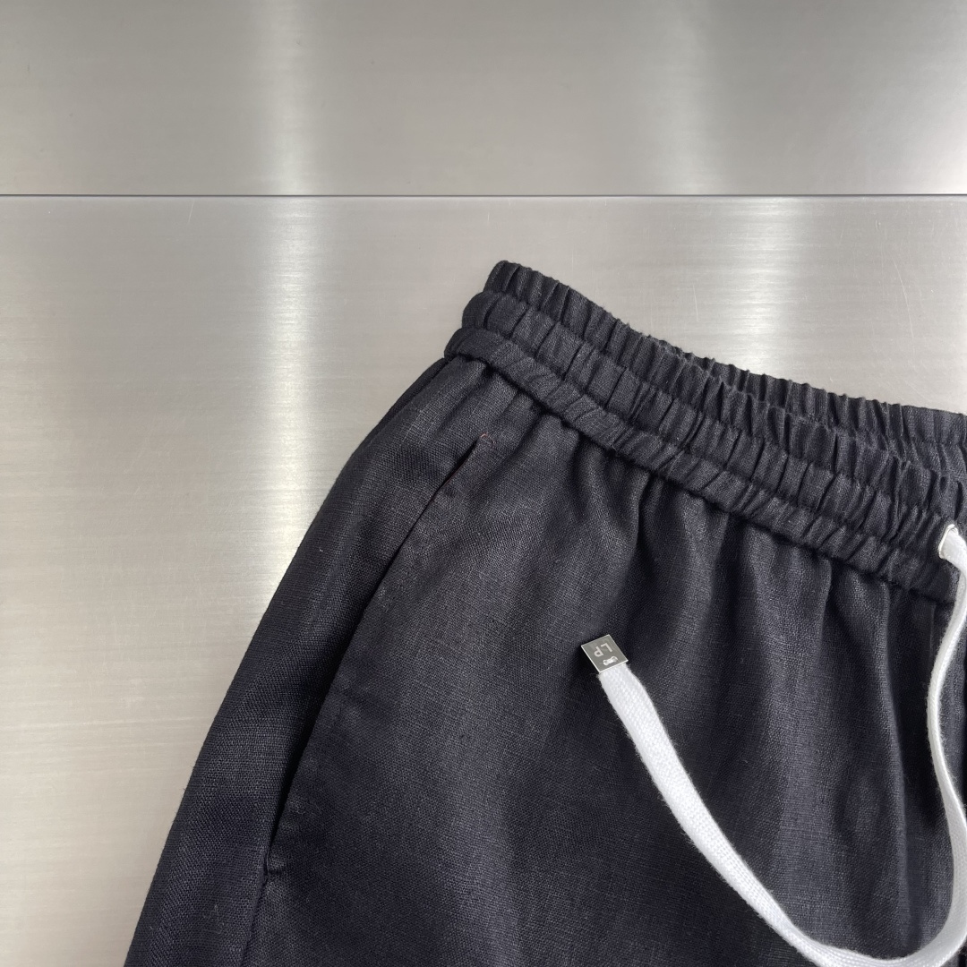 -Loro Piana     100%亚麻抽绳休闲裤｜自然呼吸感，定义夏日自在精选100%天然亚麻面料