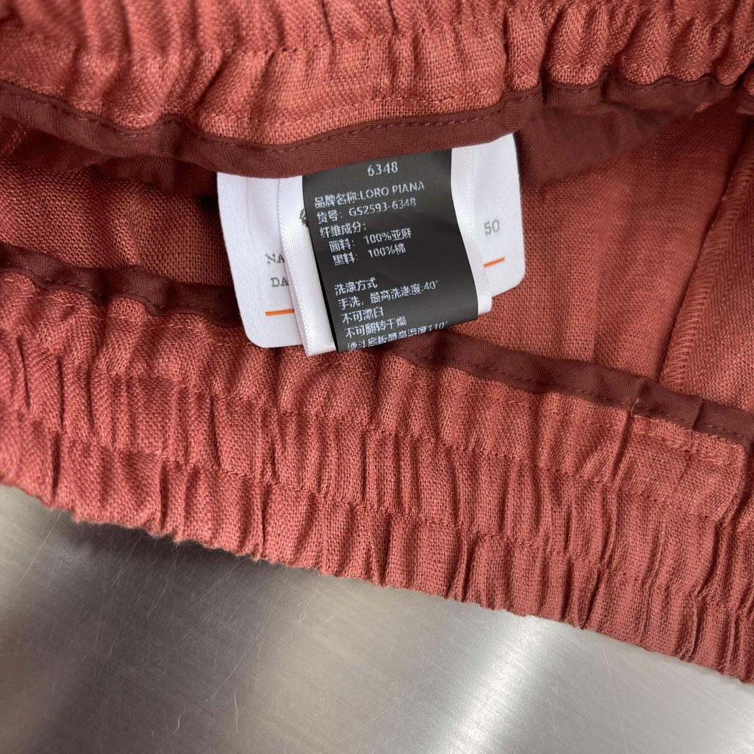 -Loro Piana     100%亚麻抽绳休闲裤｜自然呼吸感，定义夏日自在精选100%天然亚麻面料