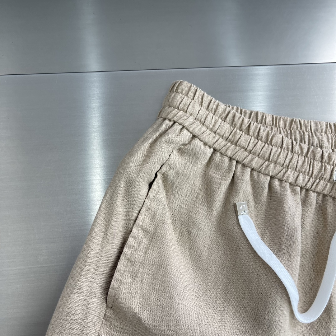 -Loro Piana     100%亚麻抽绳休闲裤｜自然呼吸感，定义夏日自在精选100%天然亚麻面料