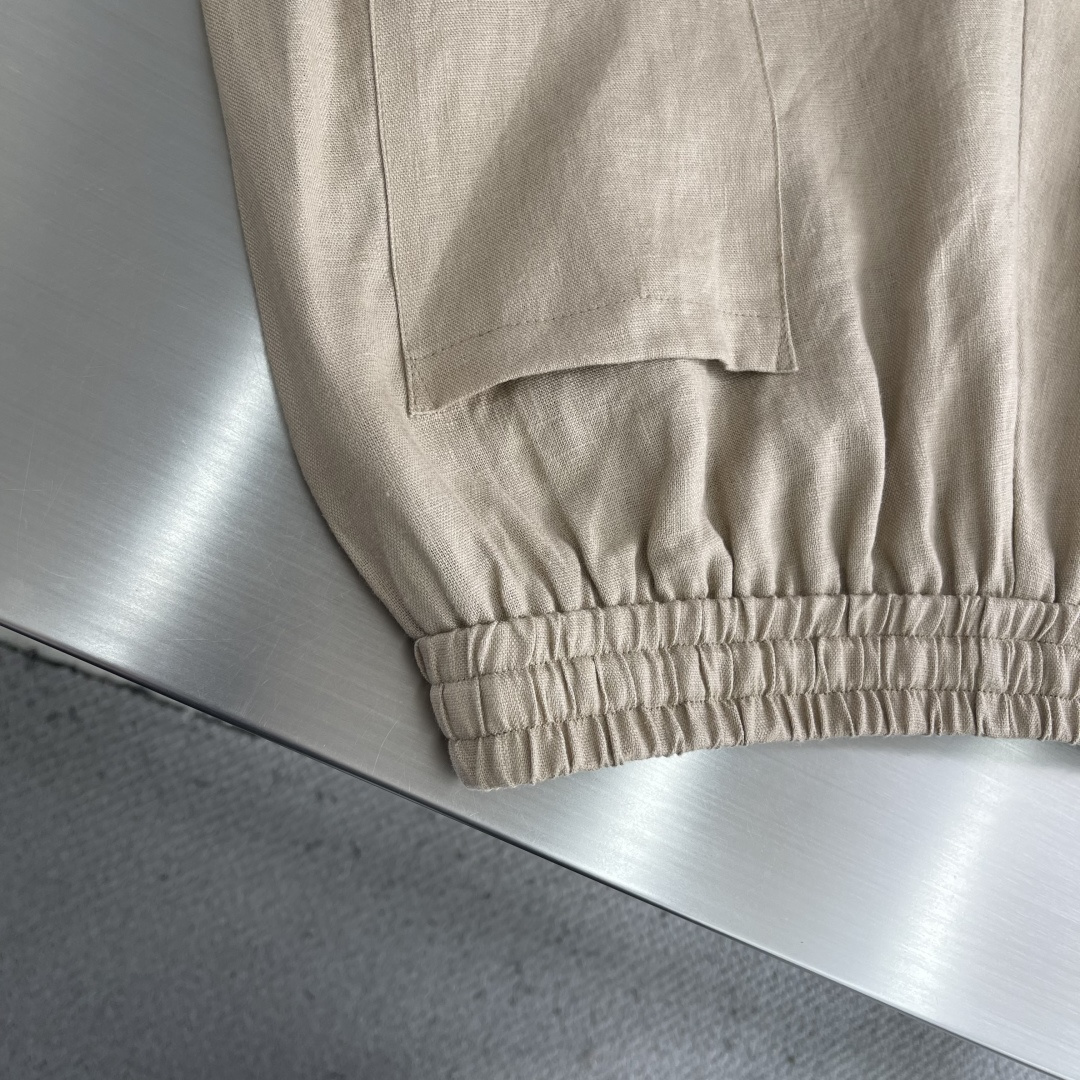 -Loro Piana     100%亚麻抽绳休闲裤｜自然呼吸感，定义夏日自在精选100%天然亚麻面料