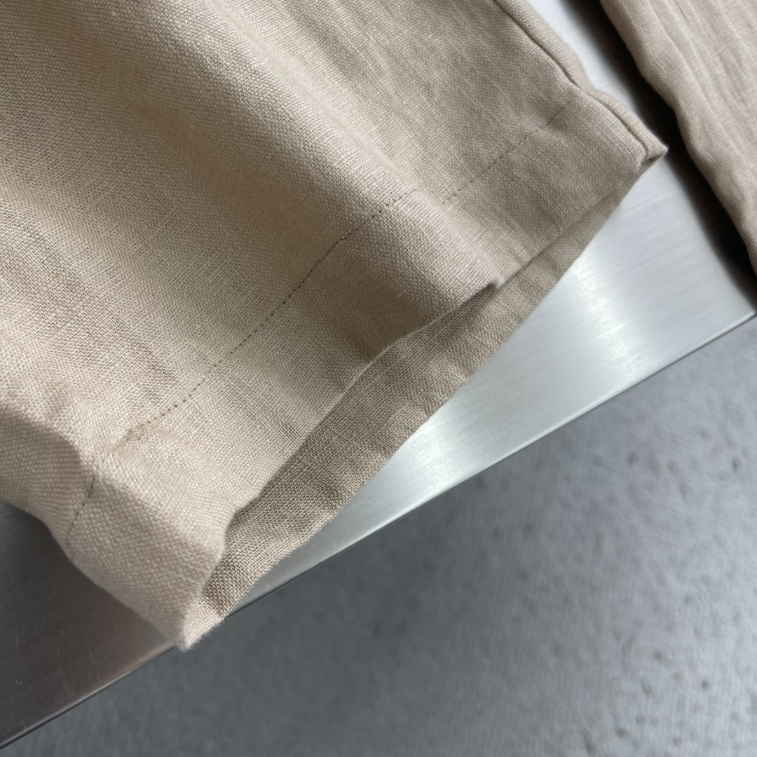 -Loro Piana     100%亚麻抽绳休闲裤｜自然呼吸感，定义夏日自在精选100%天然亚麻面料