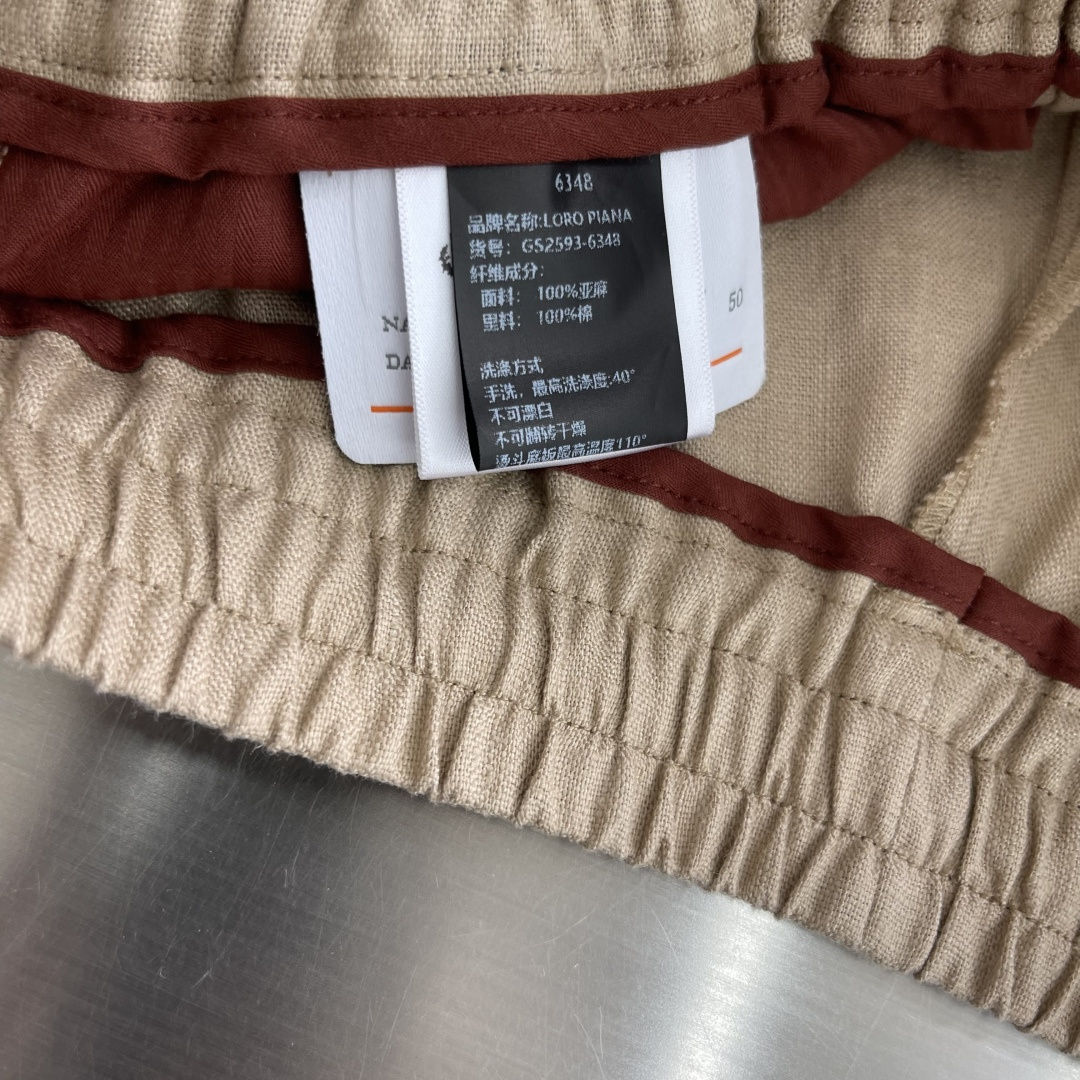 -Loro Piana     100%亚麻抽绳休闲裤｜自然呼吸感，定义夏日自在精选100%天然亚麻面料