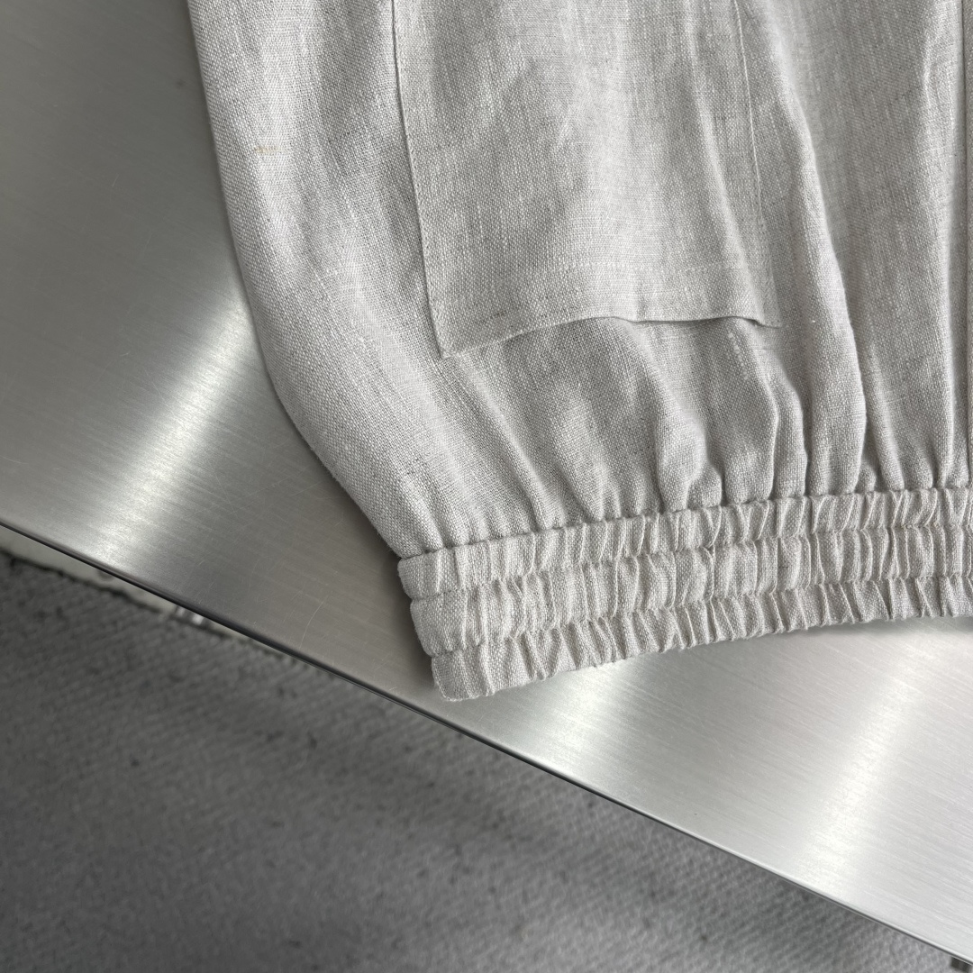 -Loro Piana     100%亚麻抽绳休闲裤｜自然呼吸感，定义夏日自在精选100%天然亚麻面料