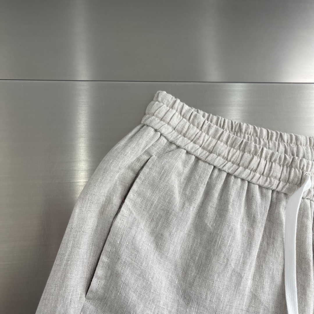 -Loro Piana     100%亚麻抽绳休闲裤｜自然呼吸感，定义夏日自在精选100%天然亚麻面料