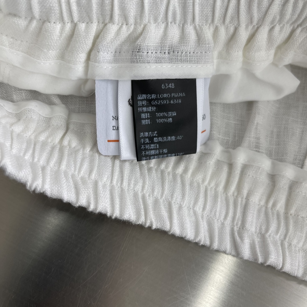 -Loro Piana     100%亚麻抽绳休闲裤｜自然呼吸感，定义夏日自在精选100%天然亚麻面料