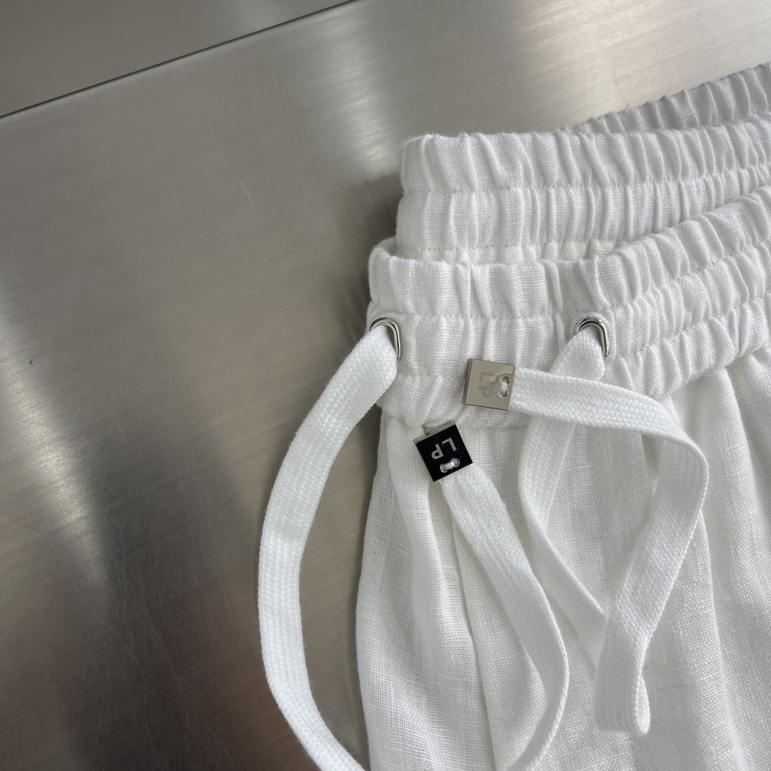 -Loro Piana     100%亚麻抽绳休闲裤｜自然呼吸感，定义夏日自在精选100%天然亚麻面料