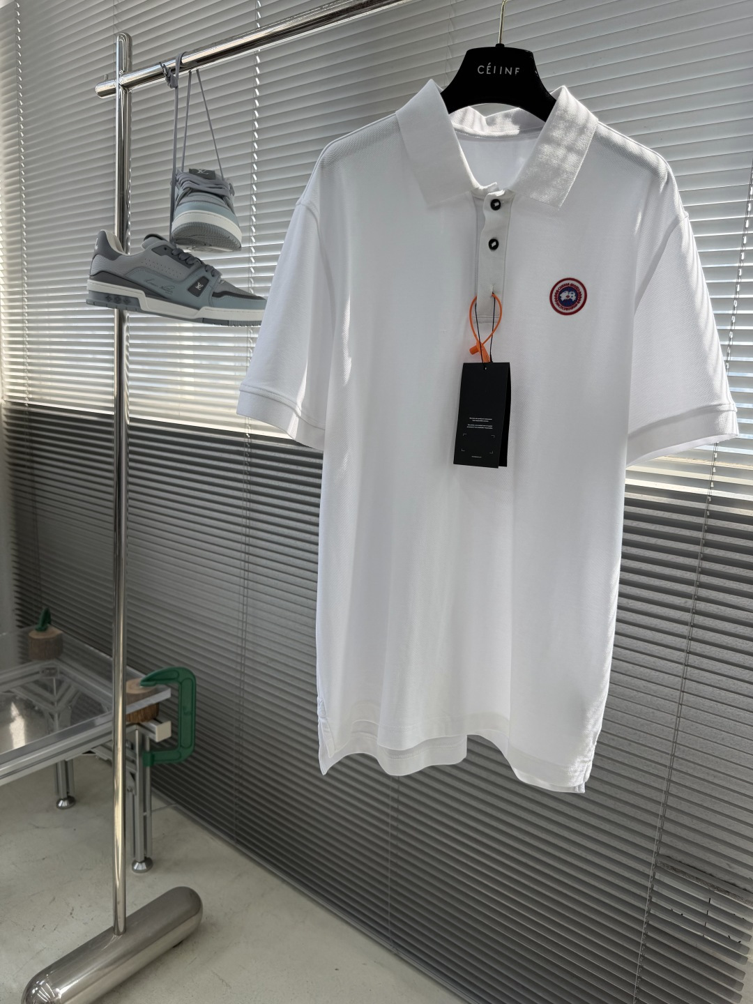 -Canada Goose    徽标Polo衫定制雾屿奢韧双珠地 柔糯挺括 舒适透气 以云絮本白为底 