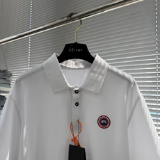 -Canada Goose 徽标Polo衫定制雾屿奢韧双珠地 柔糯挺括 舒适透气 以云絮本白为底 -Canada Goose 徽标Polo衫定制雾屿奢韧双珠地 柔糯挺括 舒适透气 以云絮本白为底