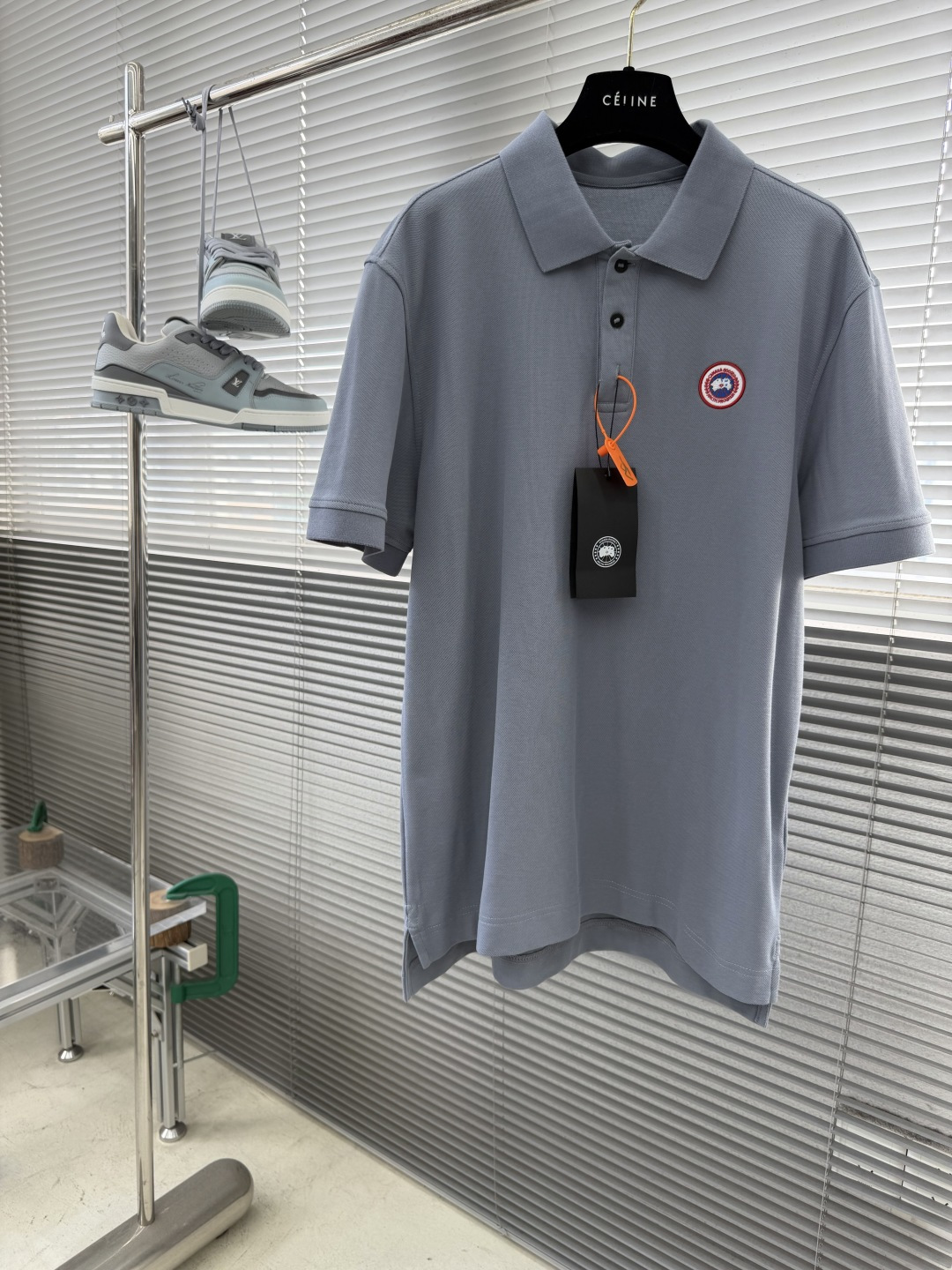 -Canada Goose    徽标Polo衫定制雾屿奢韧双珠地 柔糯挺括 舒适透气 以云絮本白为底 