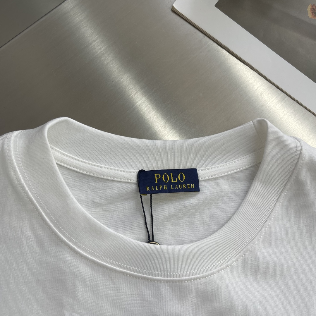 -Ralph Lauren   26ss春夏绣花细节ogo短袖T恤  马球图案造型，辨识度拉满面料采用2