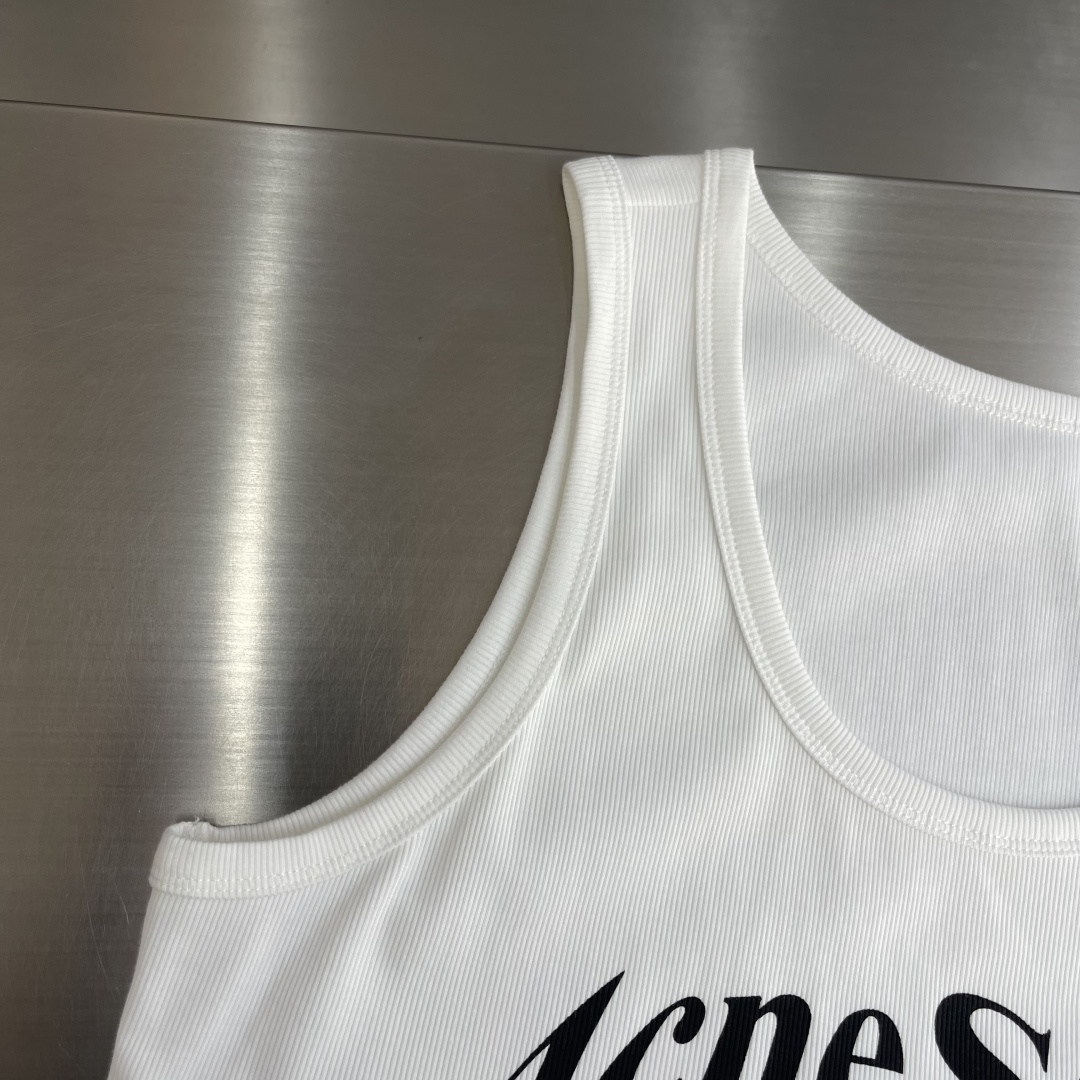 -Acne Studio    SS26夏季新款背心，胸前印花字母自带潮酷基因～ 螺纹弹力棉质亲肤又有型