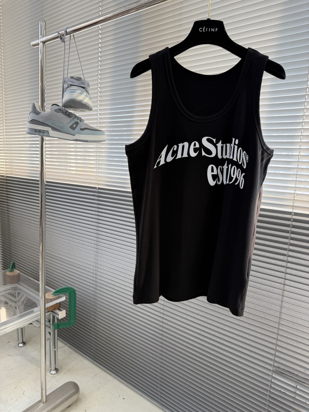 -Acne Studio    SS26夏季新款背心，胸前印花字母自带潮酷基因～ 螺纹弹力棉质亲肤又有型