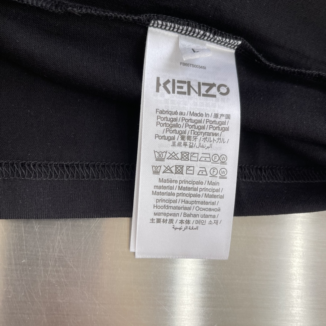 -KENZO/高田贤三Boke Flower2026春夏新款刺绣字母搭配海棠花全棉短袖精选240克100