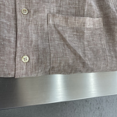 -Loro Piana 26ss新款春夏系列 André 亚麻翻领纽扣长袖衬衫 男女同款 高 -Loro Piana 26ss新款春夏系列 André 亚麻翻领纽扣长袖衬衫 男女同款 高