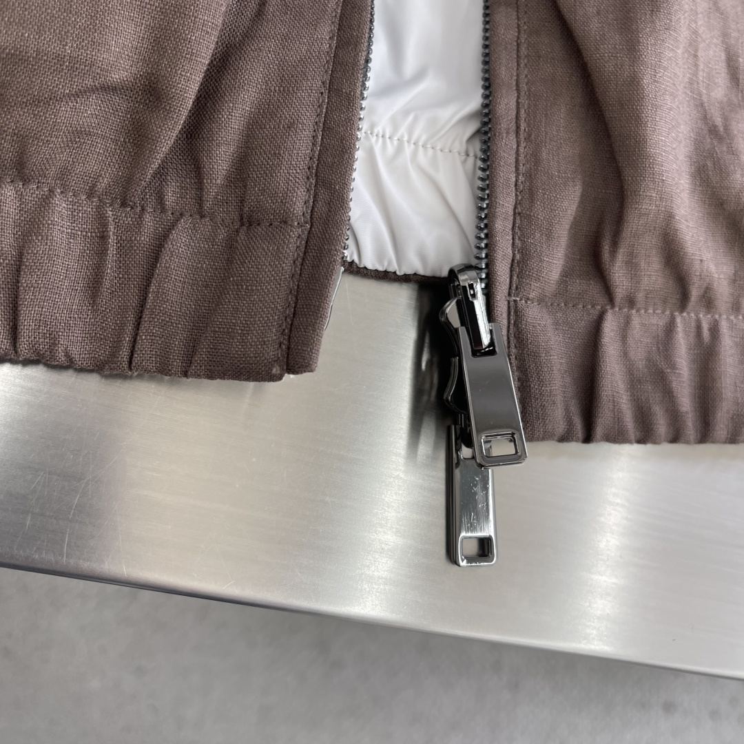 -Z Zegn     早秋新款双面立领夹克外套尺码：M-3XL  宽松版型（可两面穿着）100%亚麻，