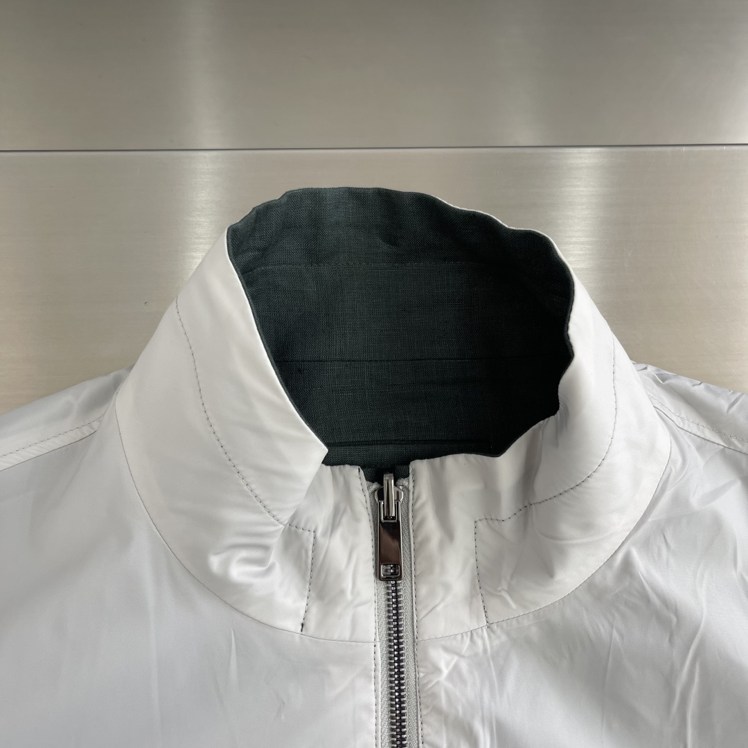 -Z Zegn     早秋新款双面立领夹克外套尺码：M-3XL  宽松版型（可两面穿着）100%亚麻，