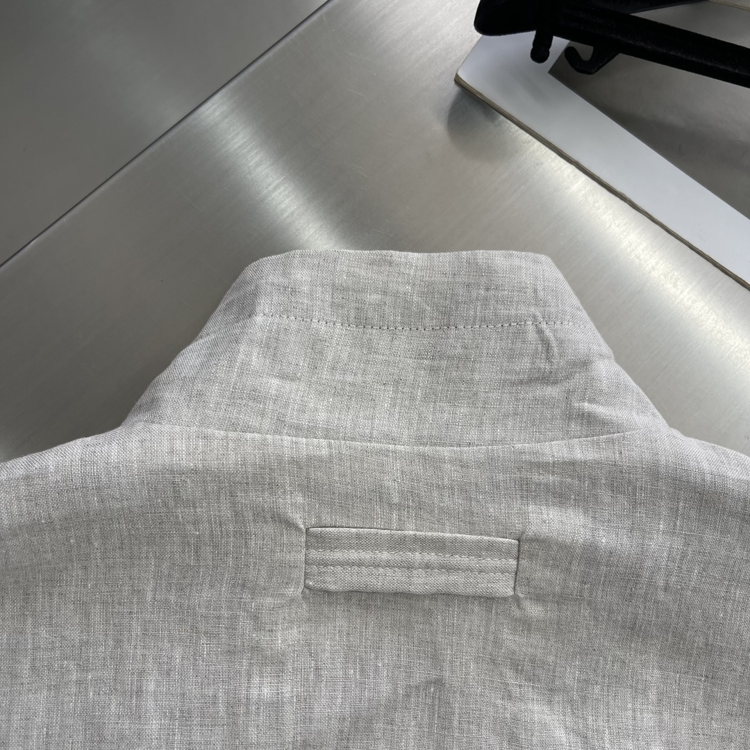 -Z Zegn     早秋新款双面立领夹克外套尺码：M-3XL  宽松版型（可两面穿着）100%亚麻，