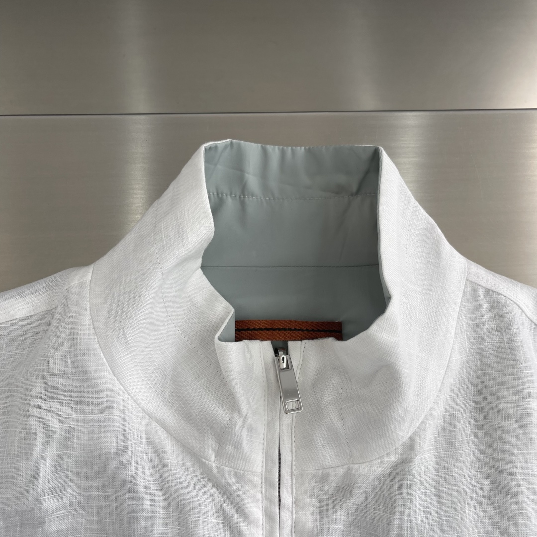 -Z Zegn     早秋新款双面立领夹克外套尺码：M-3XL  宽松版型（可两面穿着）100%亚麻，