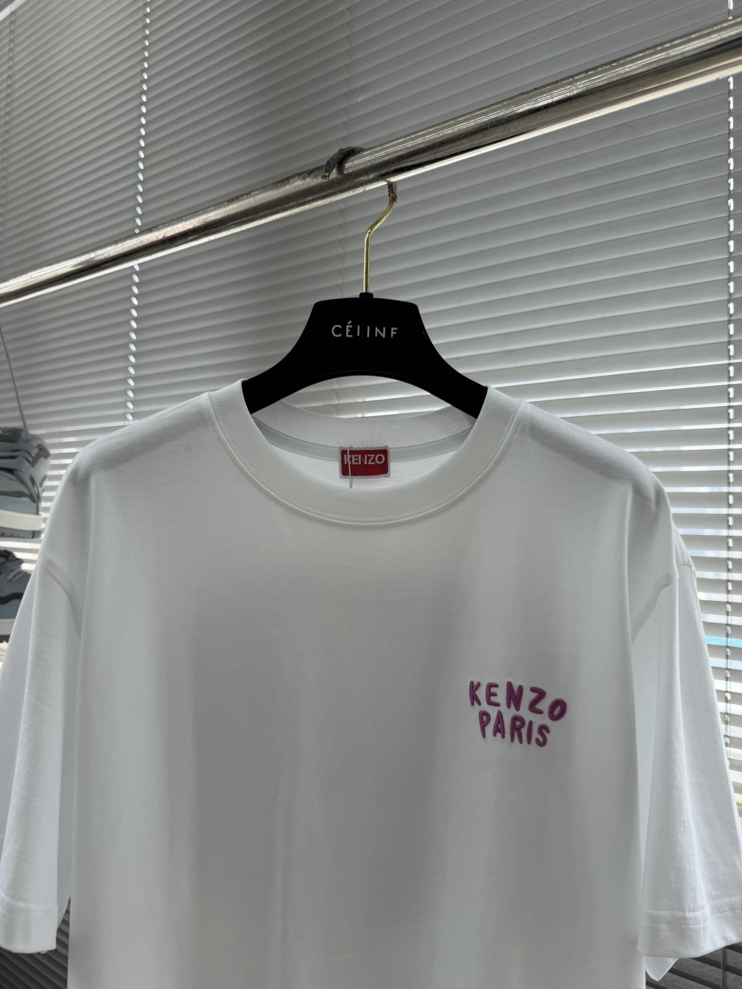 -KENZO/高田贤三Boke Flower2026春夏新款刺绣字母搭配海棠花全棉短袖精选240克100