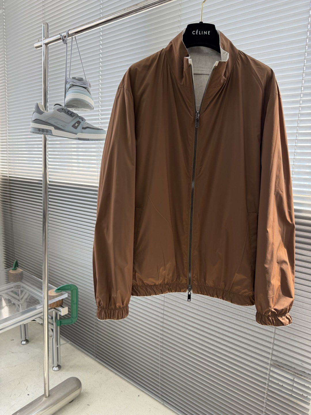 -Z Zegn     早秋新款双面立领夹克外套尺码：M-3XL  宽松版型（可两面穿着）100%亚麻，