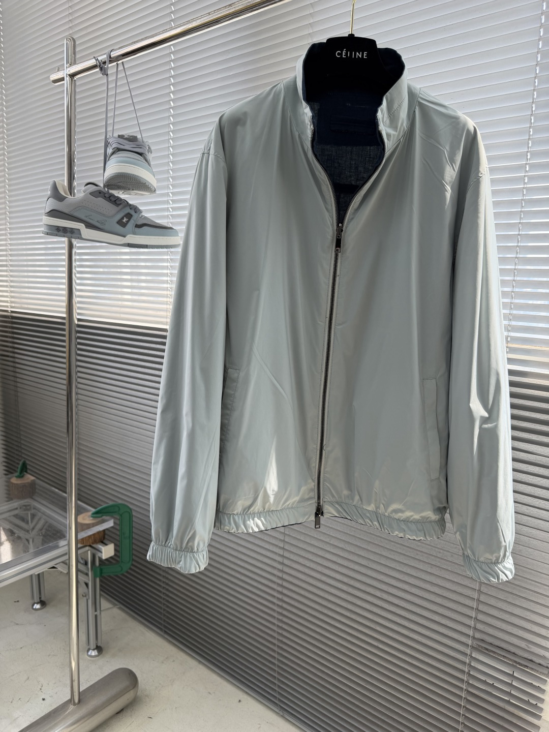 -Z Zegn     早秋新款双面立领夹克外套尺码：M-3XL  宽松版型（可两面穿着）100%亚麻，
