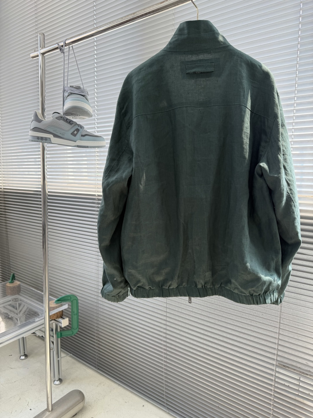 -Z Zegn     早秋新款双面立领夹克外套尺码：M-3XL  宽松版型（可两面穿着）100%亚麻，