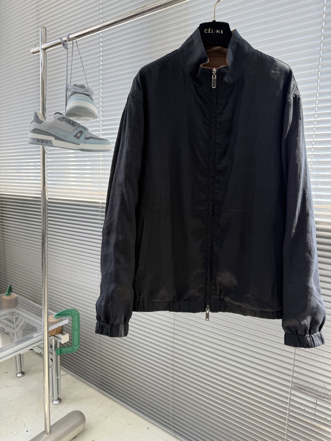-Z Zegn     早秋新款双面立领夹克外套尺码：M-3XL  宽松版型（可两面穿着）100%亚麻，