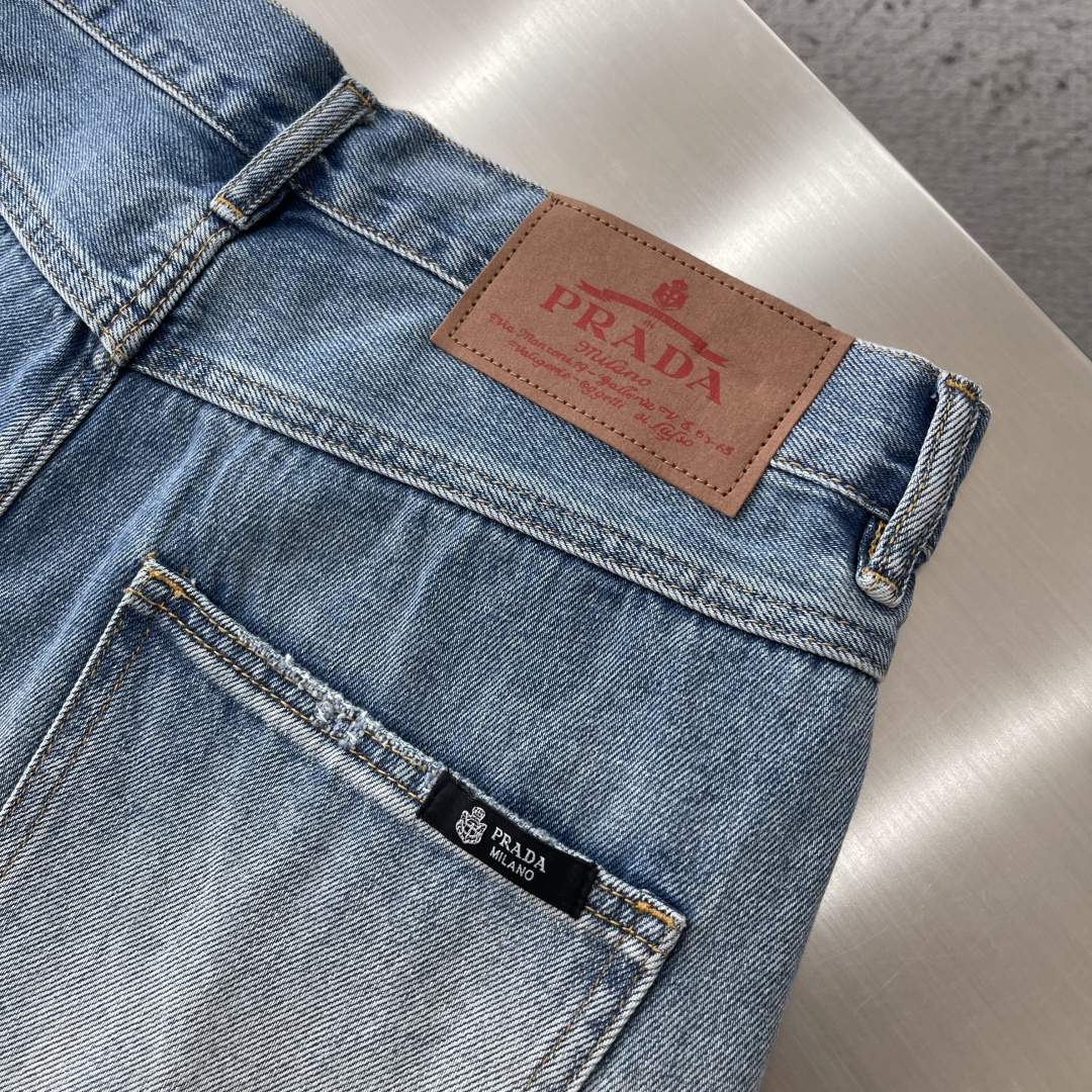 -PRAD    春夏潮流宽松牛仔裤👖宽松版直简👖超薄细柔棉✅透气舒适感十足 专柜款复刻 牛货对品控细节